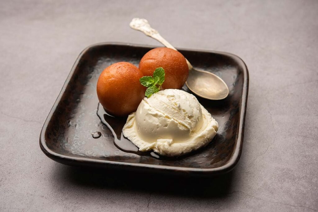 Gulab Jamun with Ice Cream in madurai